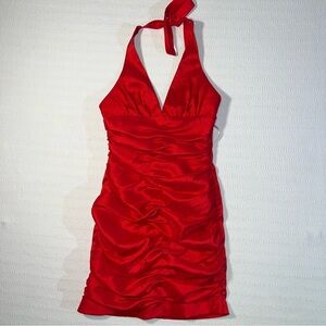 halter top romper dress Yaz Halter Textured Mini Dress Romper main image 0